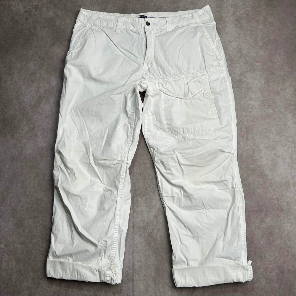 Polo Ralph Lauren White Cargo Utility Pants 34x32 Relax Straight Leg paratrooper